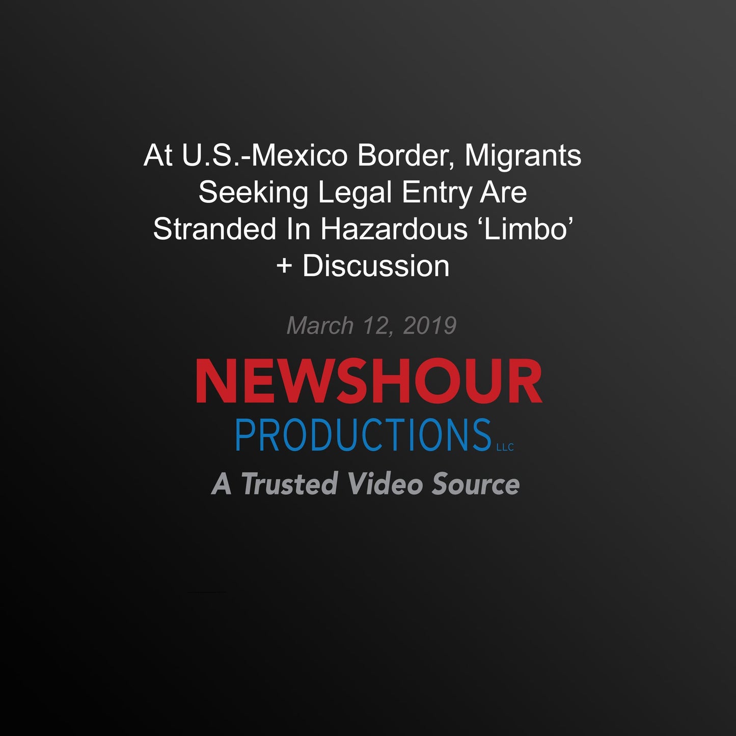 At U.S.-Mexico Border, Migrants Seeking Legal Entry Are Stranded In Hazardous `Limbo¿