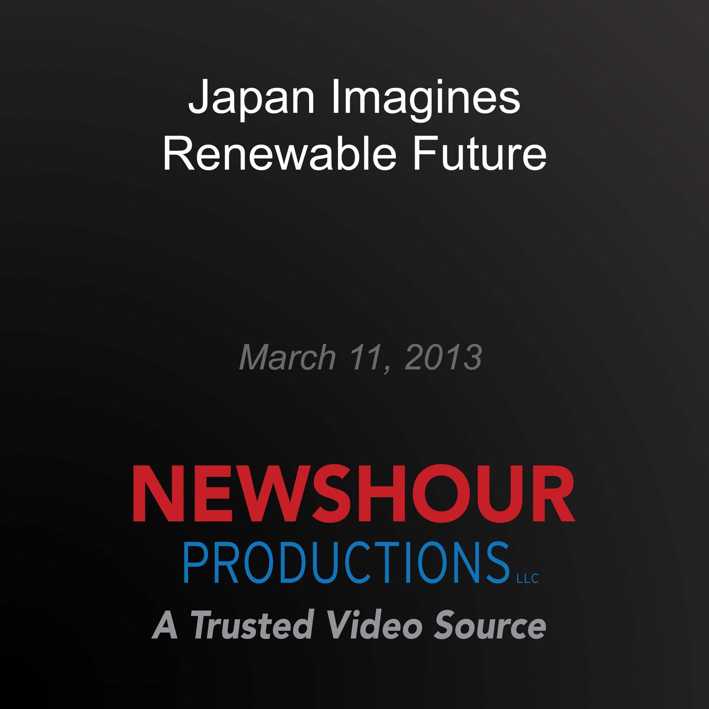 Japan Imagines Renewable Future