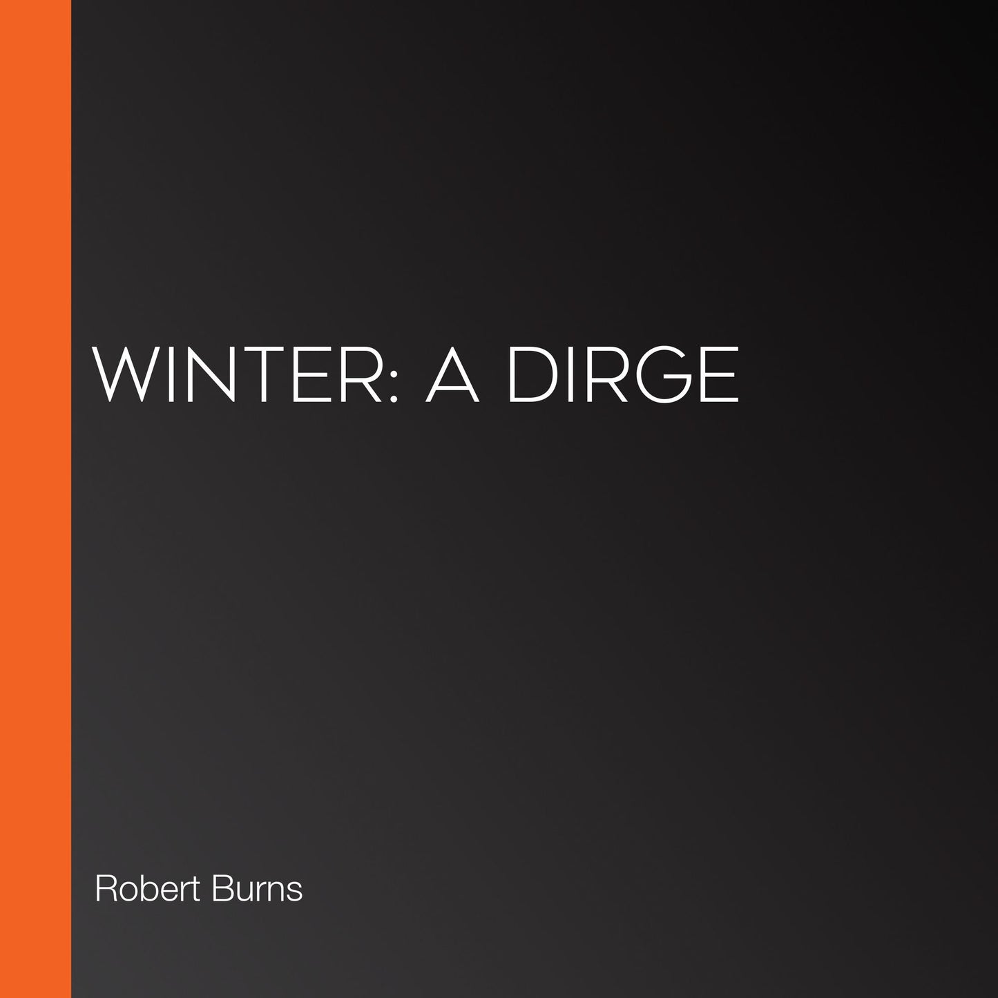 Winter: A Dirge