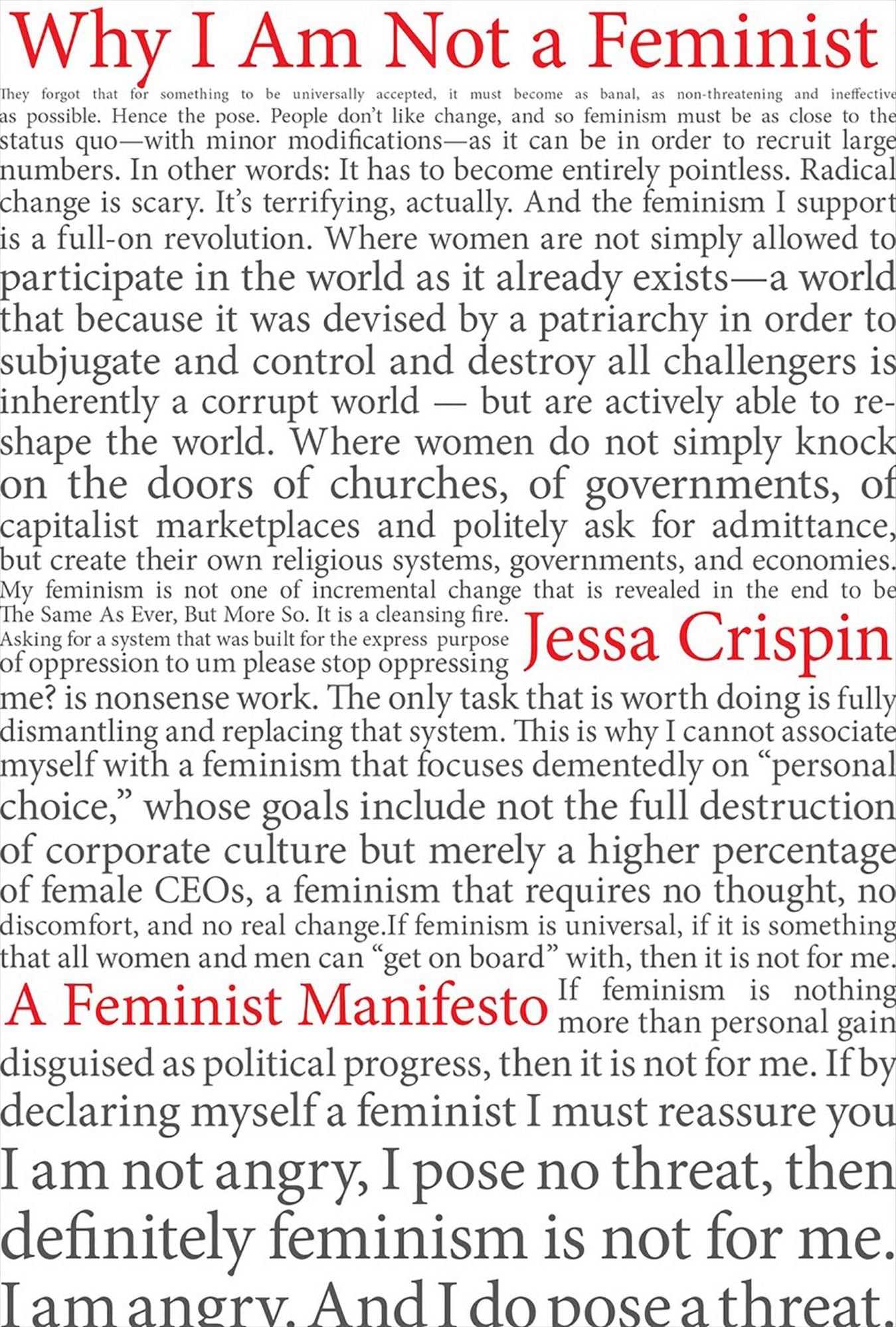 Why I Am Not A Feminist: A Feminist Manifesto