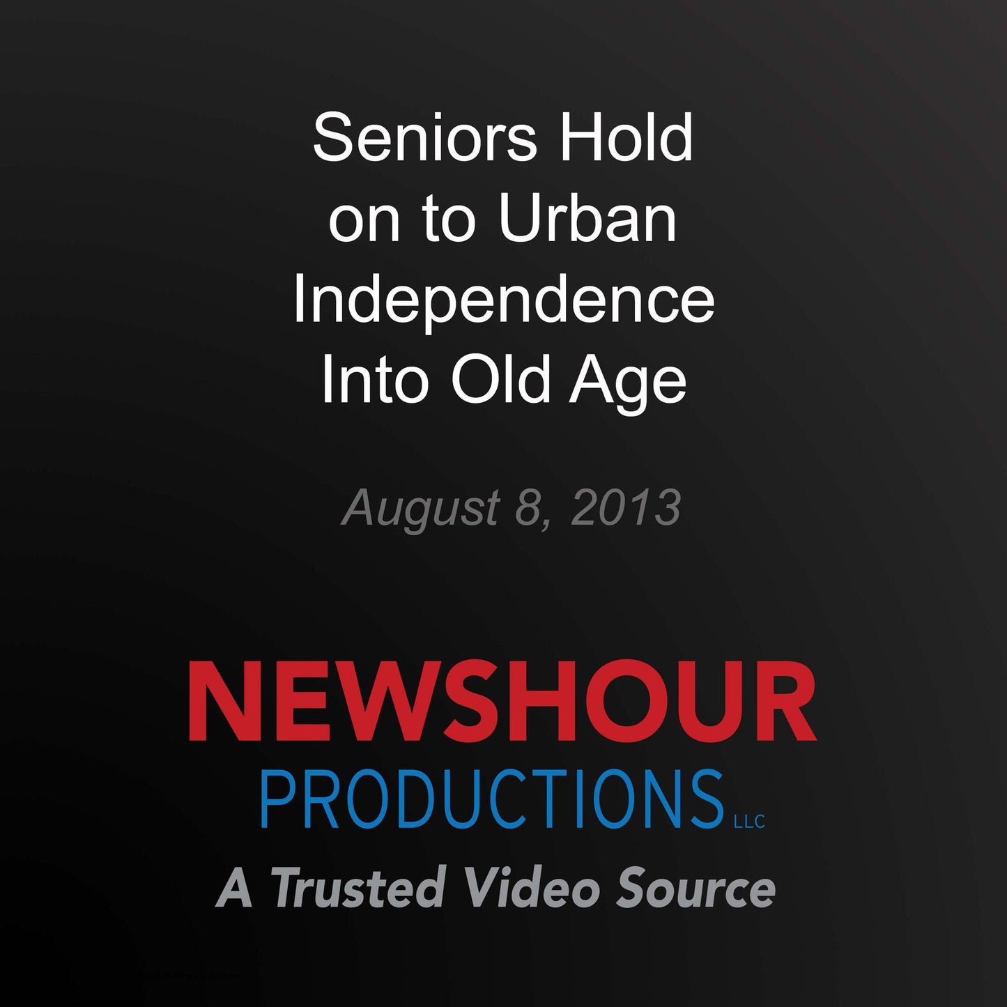 Seniors Hold on to Urban Independence Into Old Age