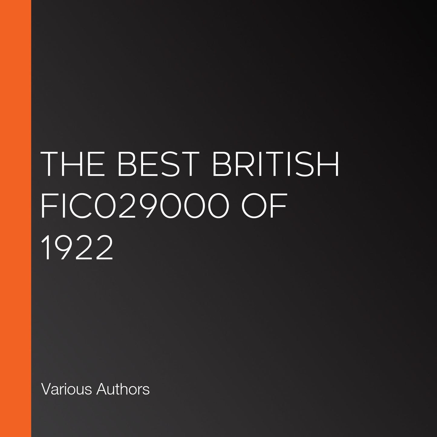 The Best British FIC029000 of 1922