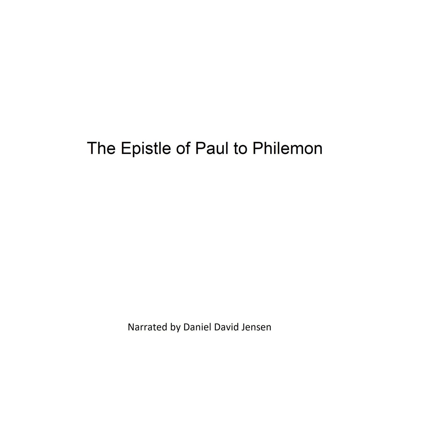 The Epistle of Paul to Philemon