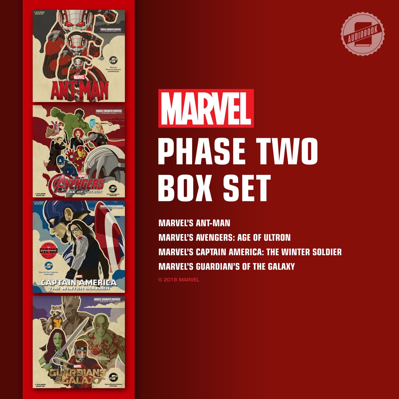 Marvel's Phase Two Box Set: Marvel's Ant-Man Marvel's Avengers: Age of Ultron Marvel's Captain America: The Winter Soldier Marvel's Guardians of the Galaxy