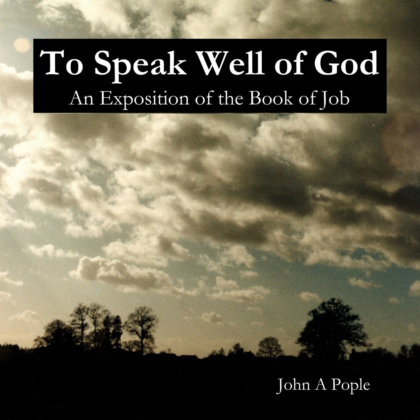 To Speak Well Of God: An Exposition of the Book of Job