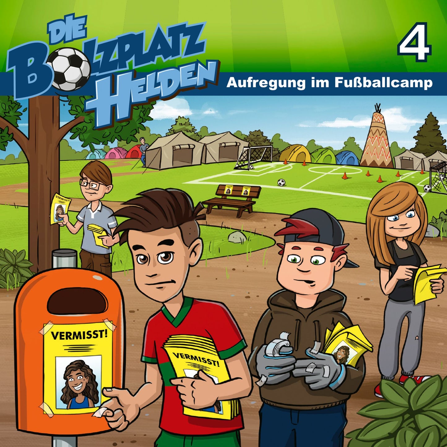 Aufregung im Fußballcamp - Die Bolzplatzhelden 4: Kinder-Hörspiel