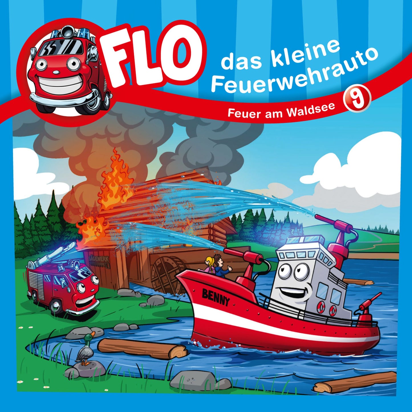 Feuer am Waldsee (Flo, das kleine Feuerwehrauto 9): Kinder-Hörspiel (Abridged)