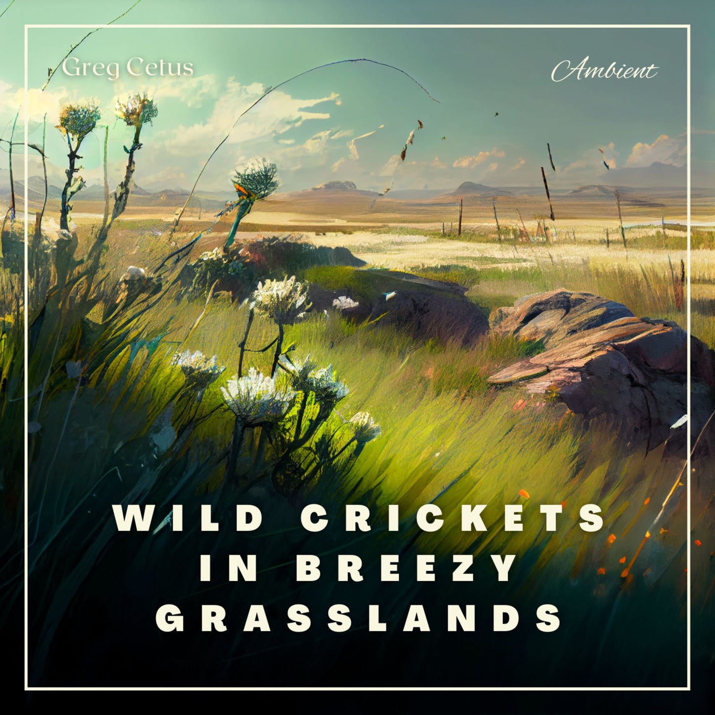 Wild Crickets in Breezy Grasslands
