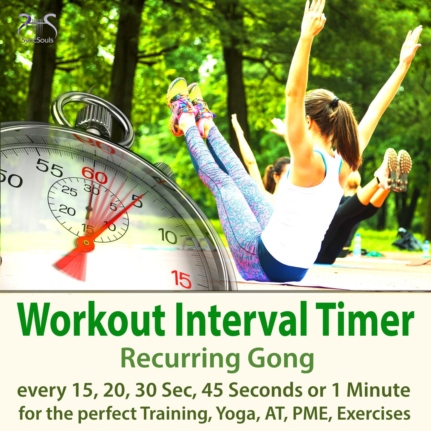 Workout Interval Timer: Recurring Gong for the Perfect Training, Yoga, AT, PME, Exercises - Every 15, 20, 30 Sec, 45 Seconds or 1 Minute
