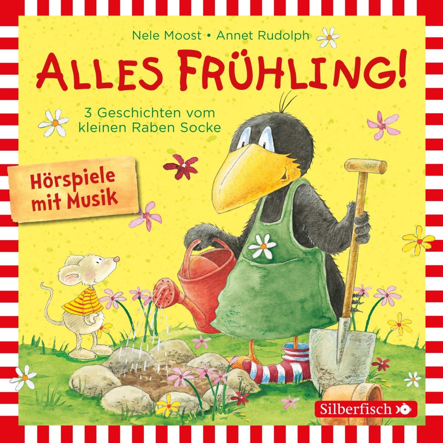 Alles Frühling!: Alles Freunde!, Alles wächst!, Alles gefärbt!: Drei Geschichten vom kleinen Raben Socke (Abridged)