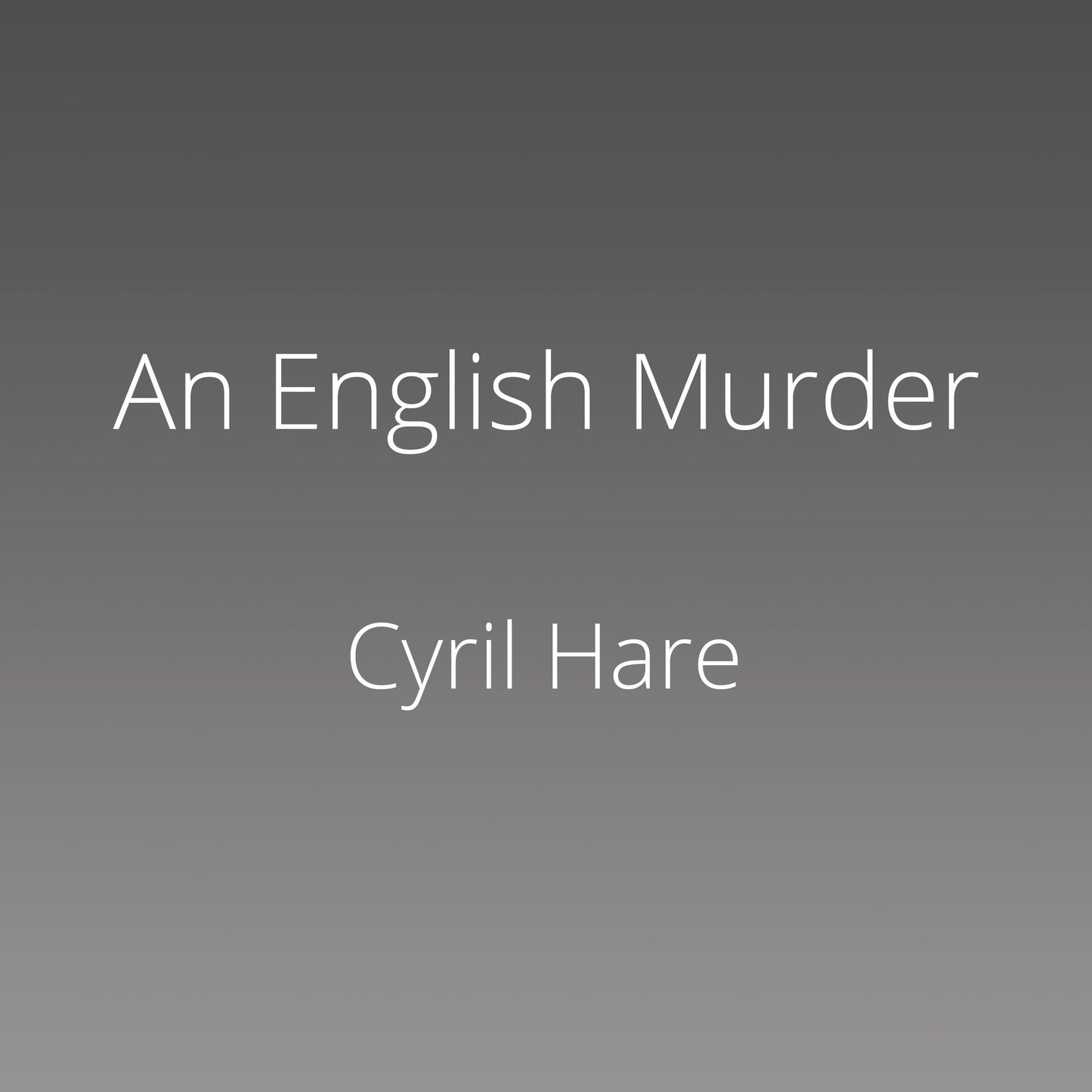 An English Murder