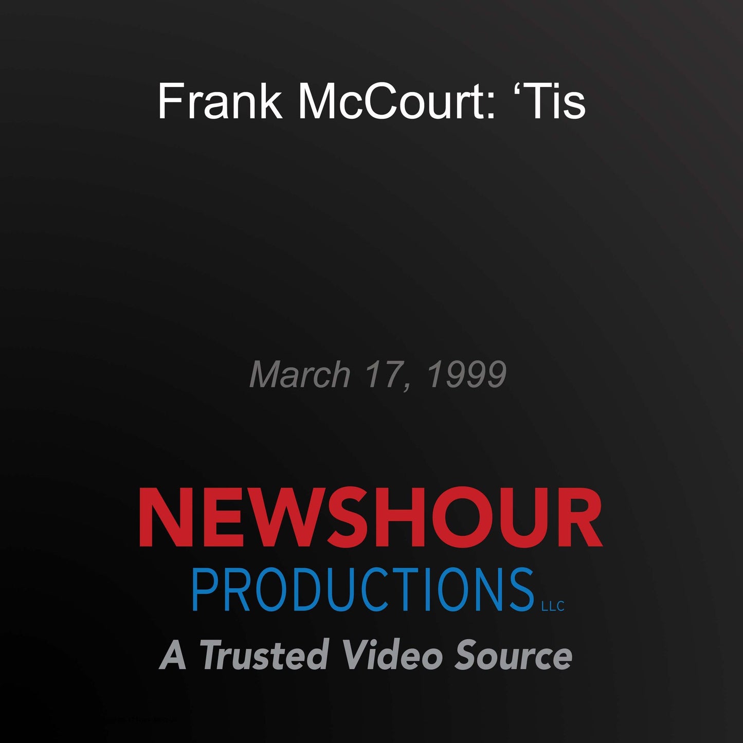 Frank McCourt: 'Tis