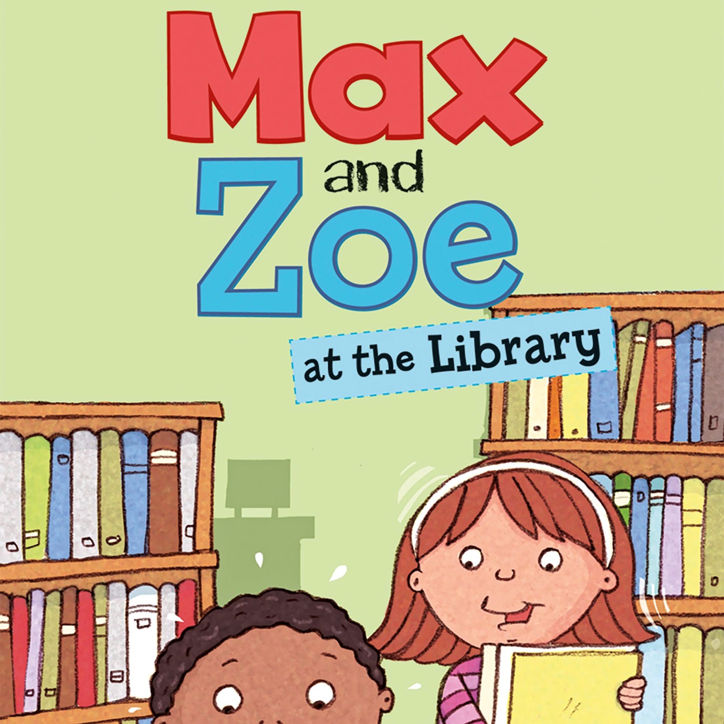 Max and Zoe at the Library