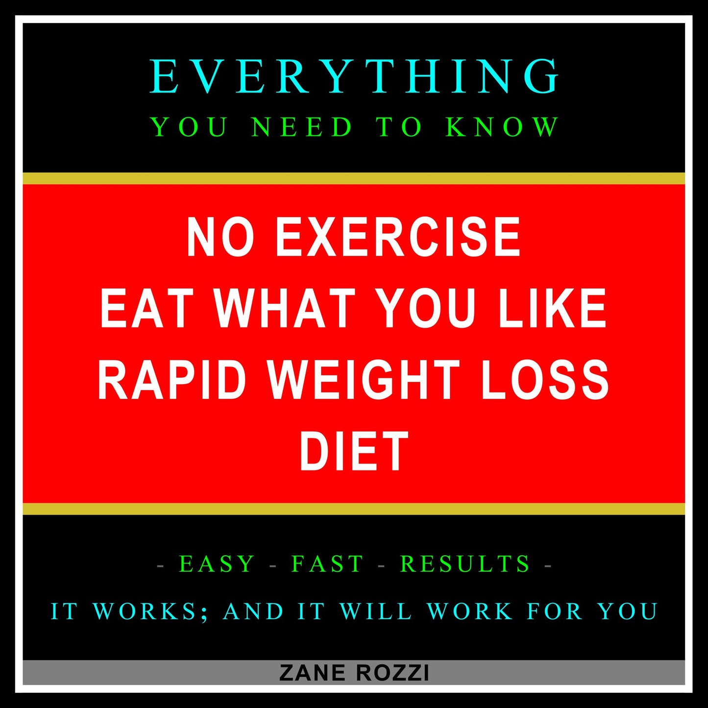 No Exercise Eat What You Like Rapid Weight Loss Diet: Everything You Need to Know - Easy Fast Results - It Works; and It Will Work for You