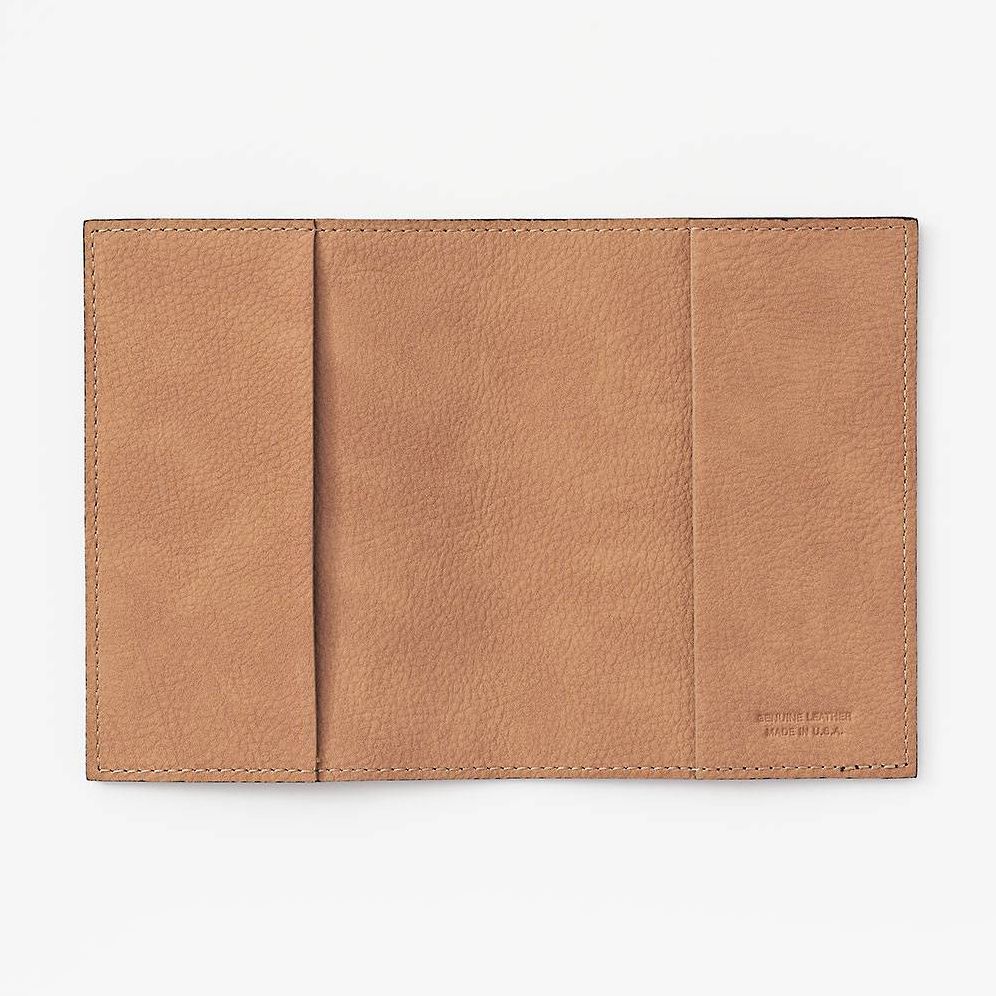 Personalized Black Leather Passport Holder
