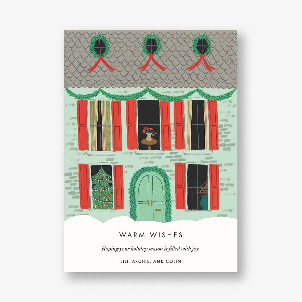 Night Before Christmas Holiday Card A7 V FLT