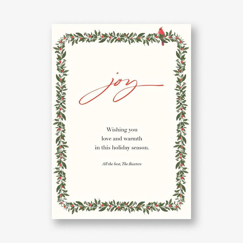 Cardinals Appear Holiday Card A7 V FLT