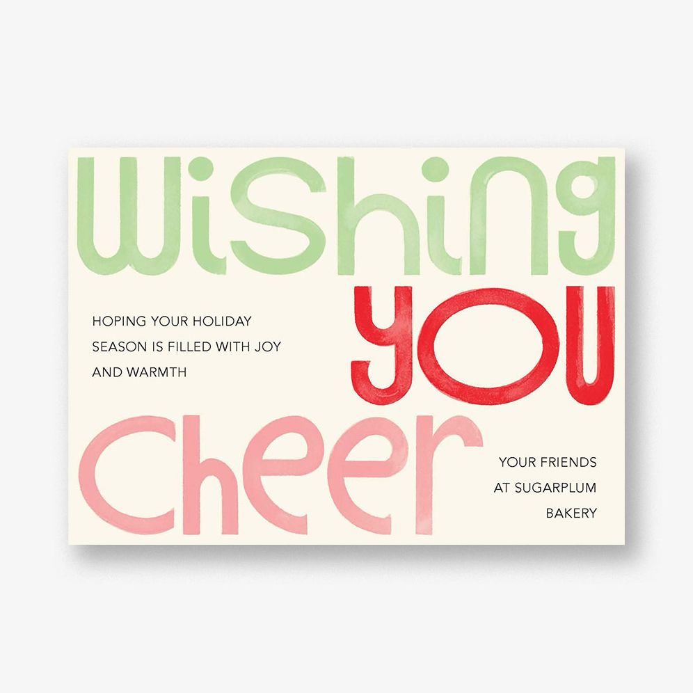 Wishing You Cheer Holiday Card A7 H FLT