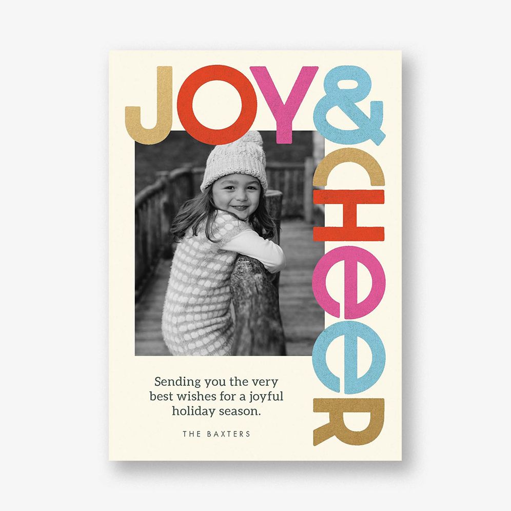 Colorful Cheer Holiday Photo Card A7 V FLT