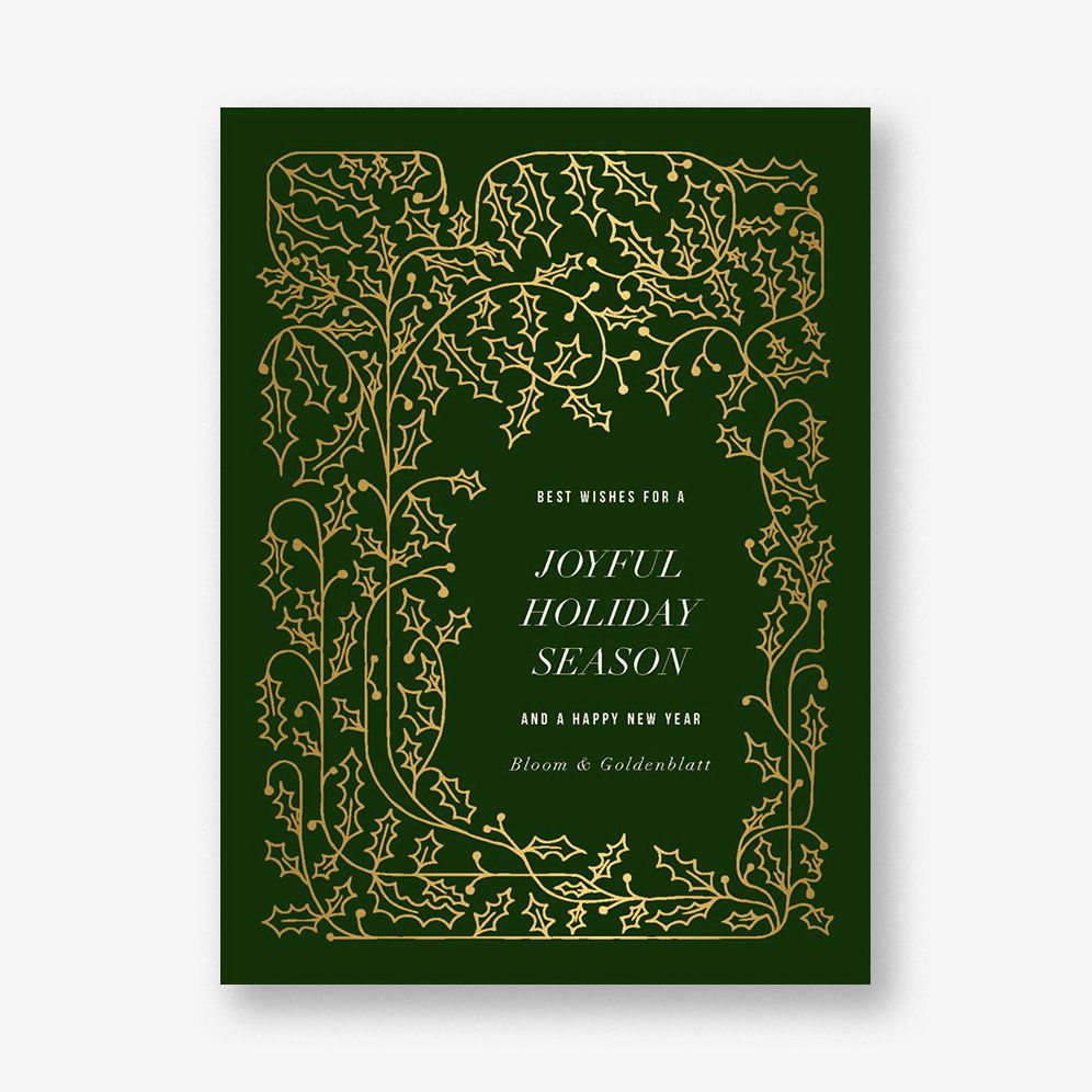 Holly Forest Holiday Card A7 V FOD