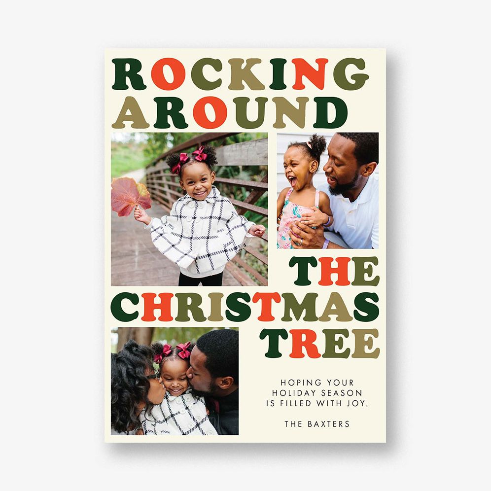 Rocking Around Holiday Photo Card A7 V FLT