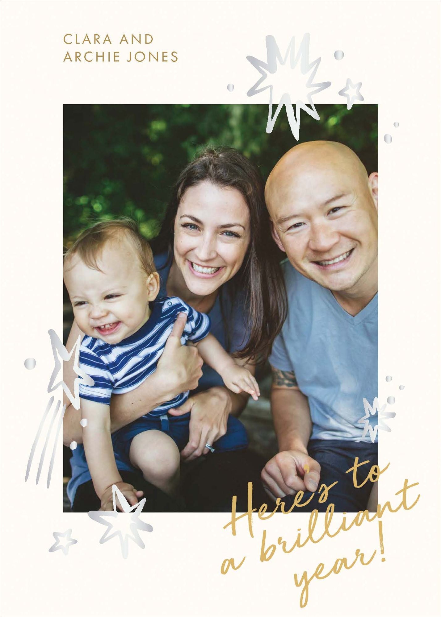 Brilliant Light Holiday Photo Card A7 V FOD