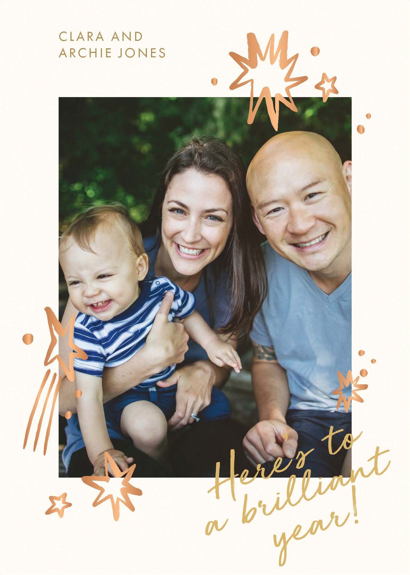 Brilliant Light Holiday Photo Card A7 V FOD