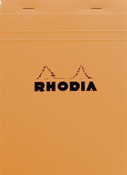 Rhodia Staplebound Notepads - Graph 80 sheets - 6 x 8 1/4 - Orange cover