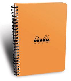 Rhodia Meeting Paper Books 80 g Paper - Lined 80 sheets - 6 1/2 x 8 1/4 - Orange cover