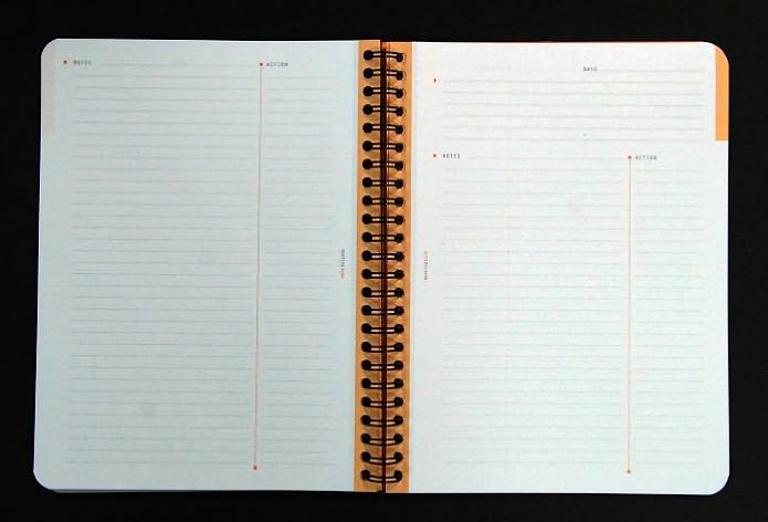 Rhodia Meeting Paper Books 80 g Paper - Lined 80 sheets - 6 1/2 x 8 1/4 - Orange cover