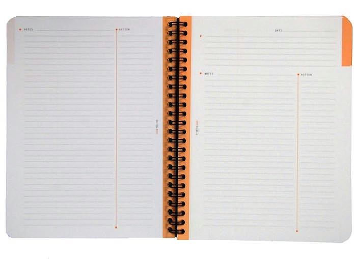 Rhodia Meeting Paper Books 80 g Paper - Lined 80 sheets - 6 1/2 x 8 1/4 - Black cover