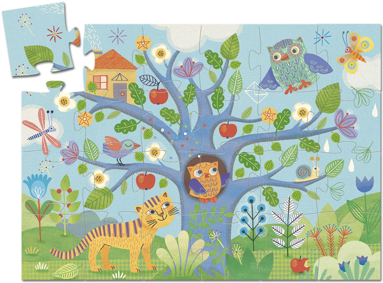 Djeco Silhouette Puzzles - Hello Owl - 24pcs