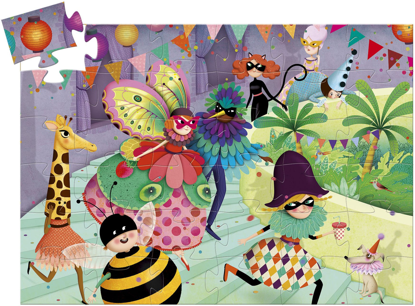 Djeco Silhouette Puzzles - The Butterfly Lady - 36pcs