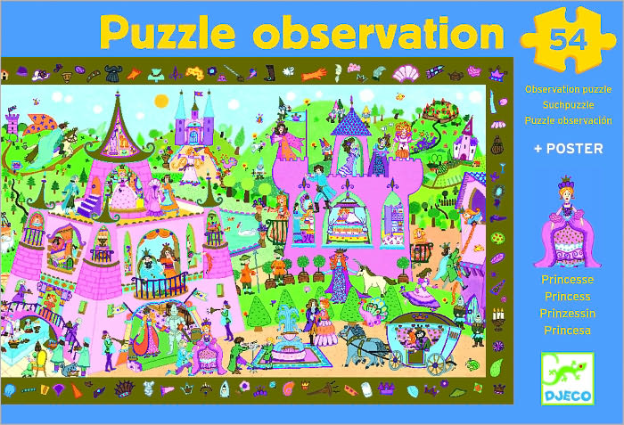 Djeco Princess Observation Puzzle 54pcs