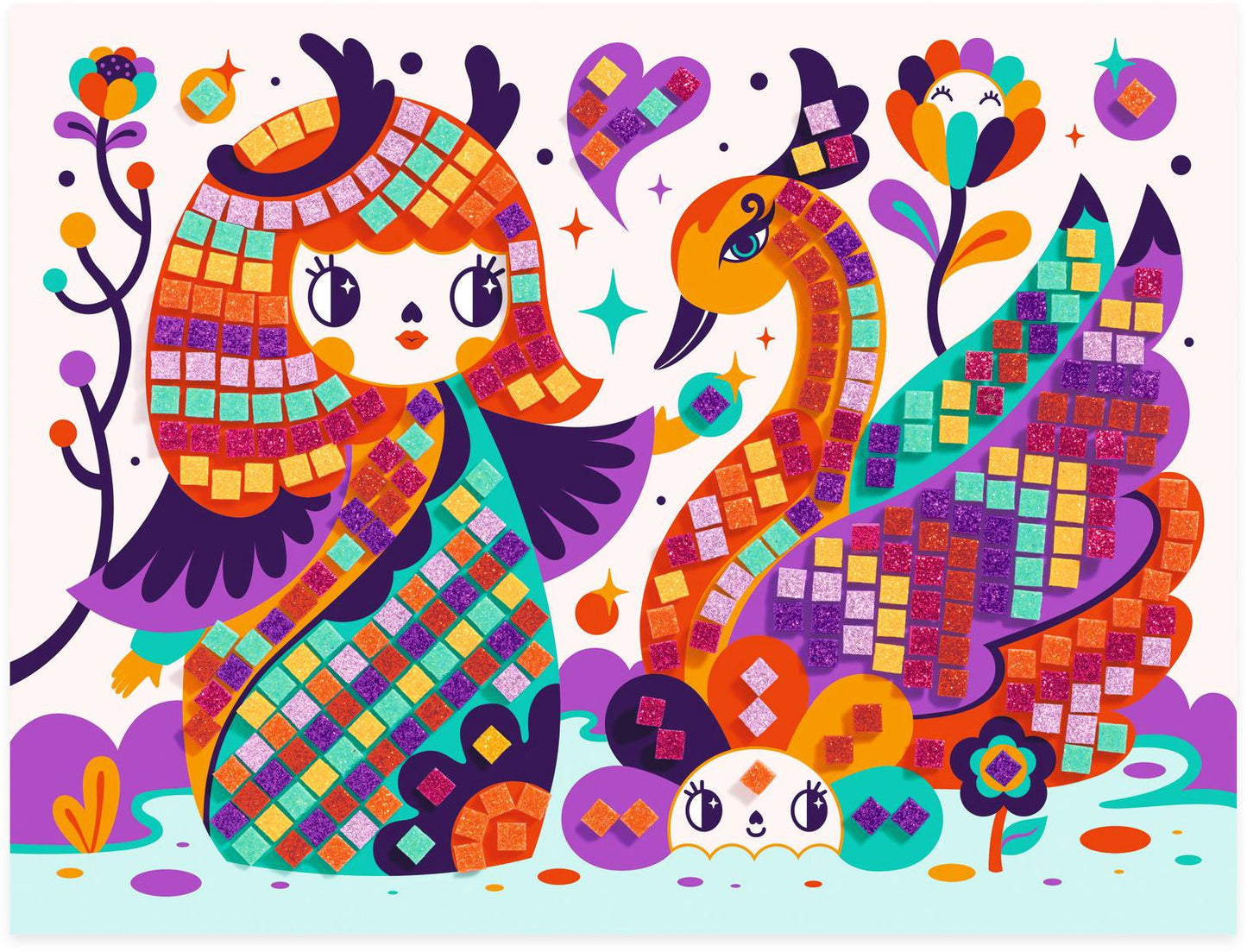 PG Mosaics Kokeshis