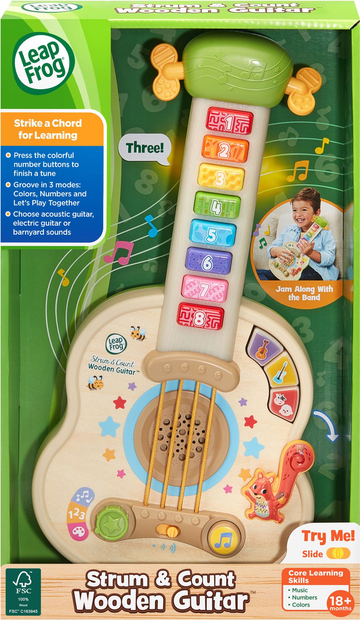 LeapFrog Count & Strum Wooden Guitar