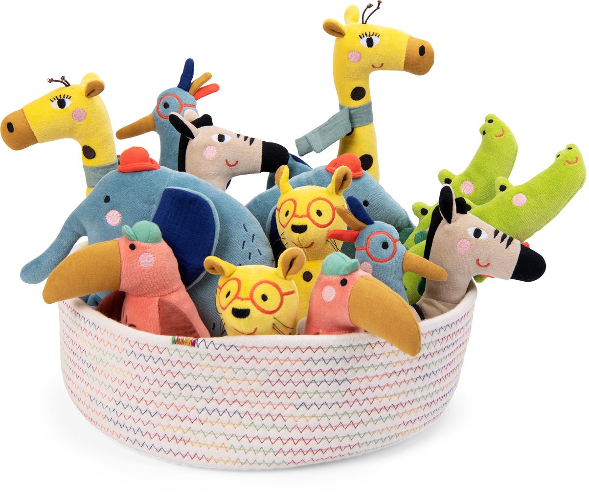 Les Toupitis Elephant Plush Toy Rattle