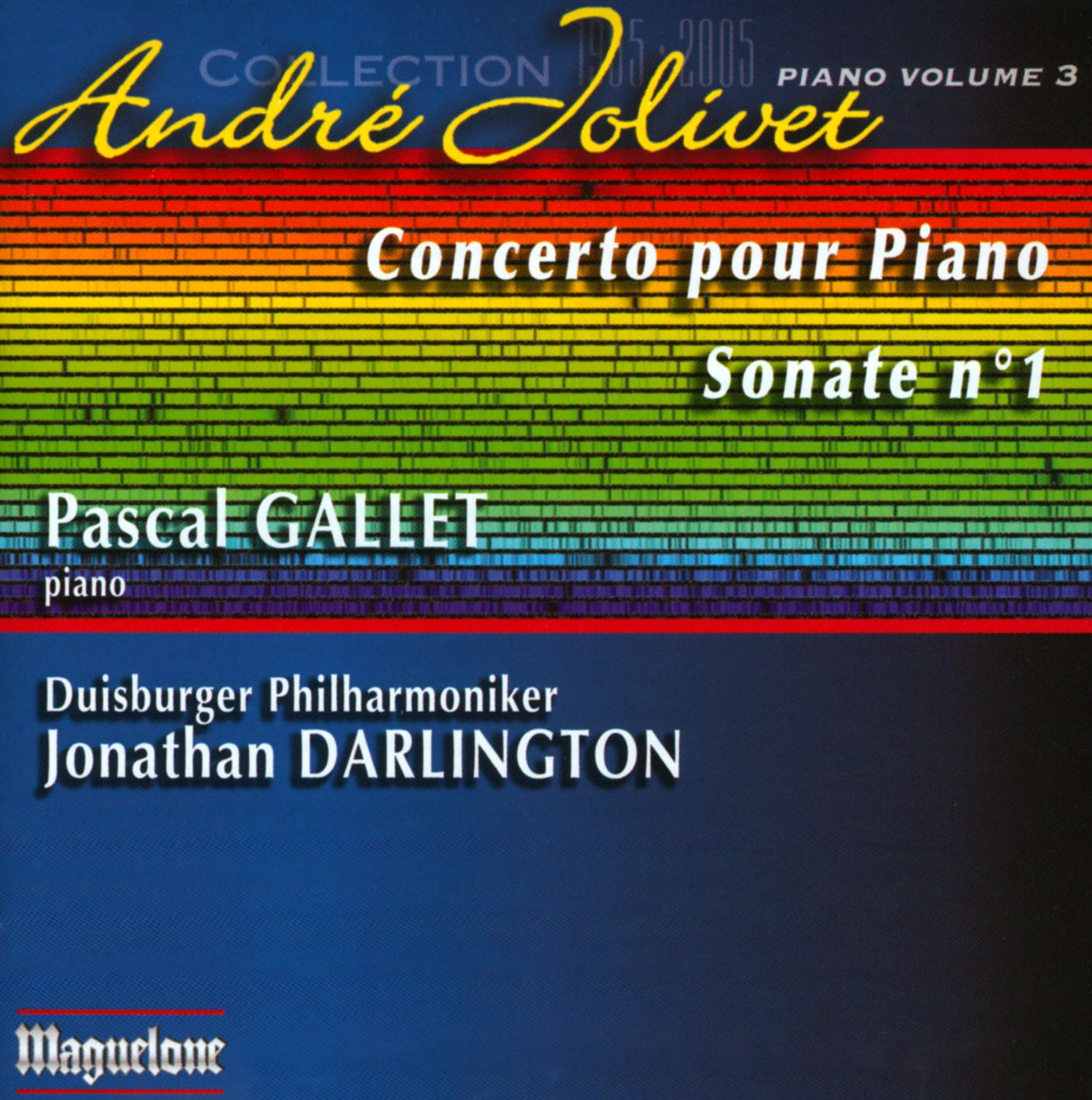 Piano 3 - Concertro Pour Piano Sonata (Jolivet / Gallet / Duisburger Philharmoniker)