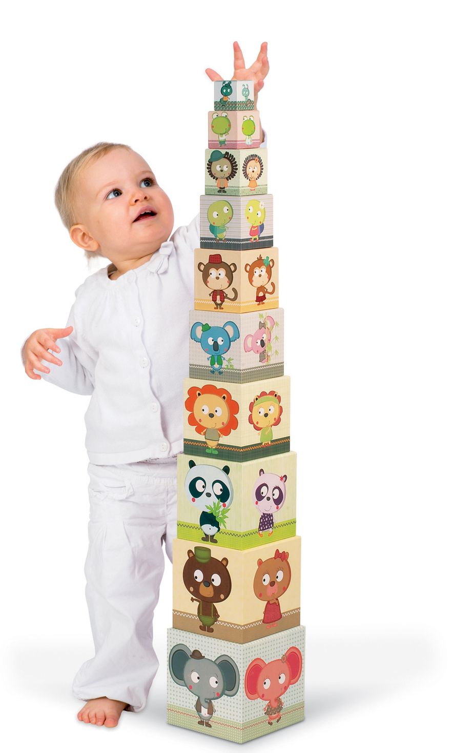 Family Portraits Square Stacking Pyramid