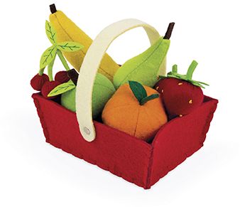 Fabric Basket with 8 fruits