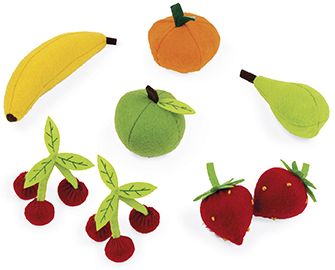 Fabric Basket with 8 fruits