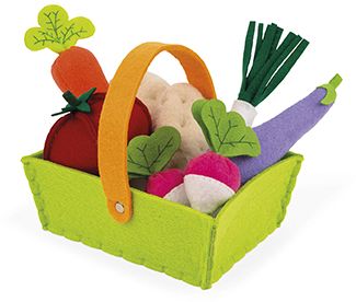 Fabric Basket with 8 vegetables