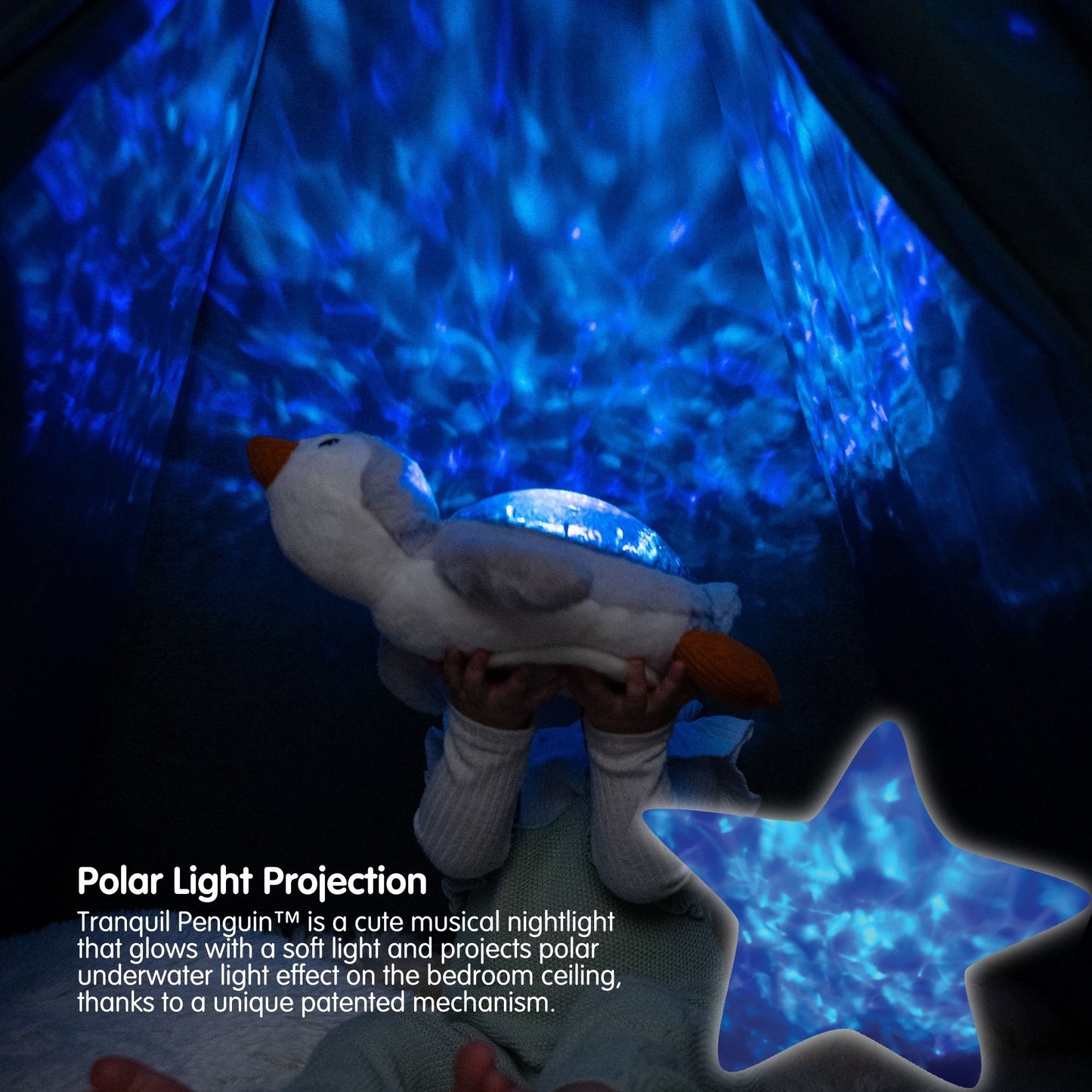 Tranquil Penguin Soothing White Noise and Projector Nightlight