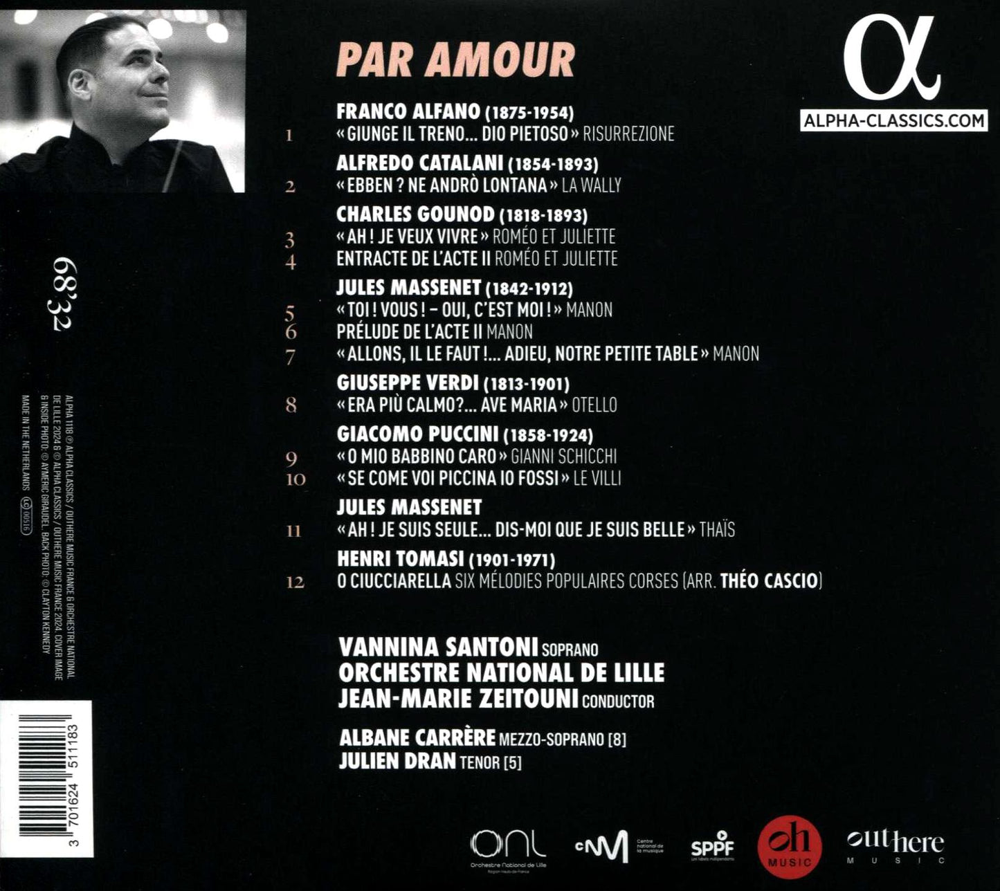 Par Amour (Alfano / Catalini / Orchestre National De Lille)