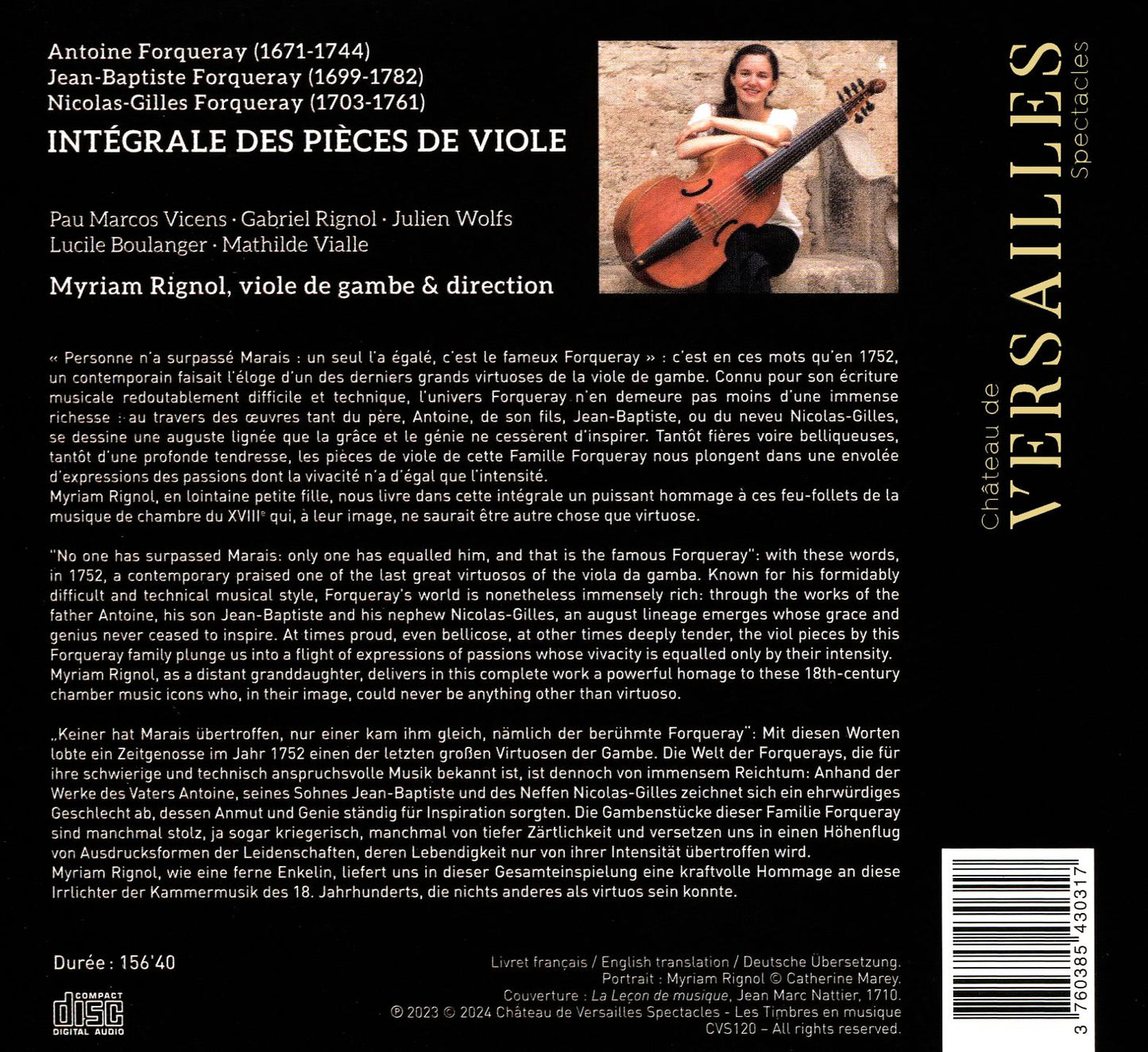 Integrale Des Pieces De Violes (Forqueray / Rignol)