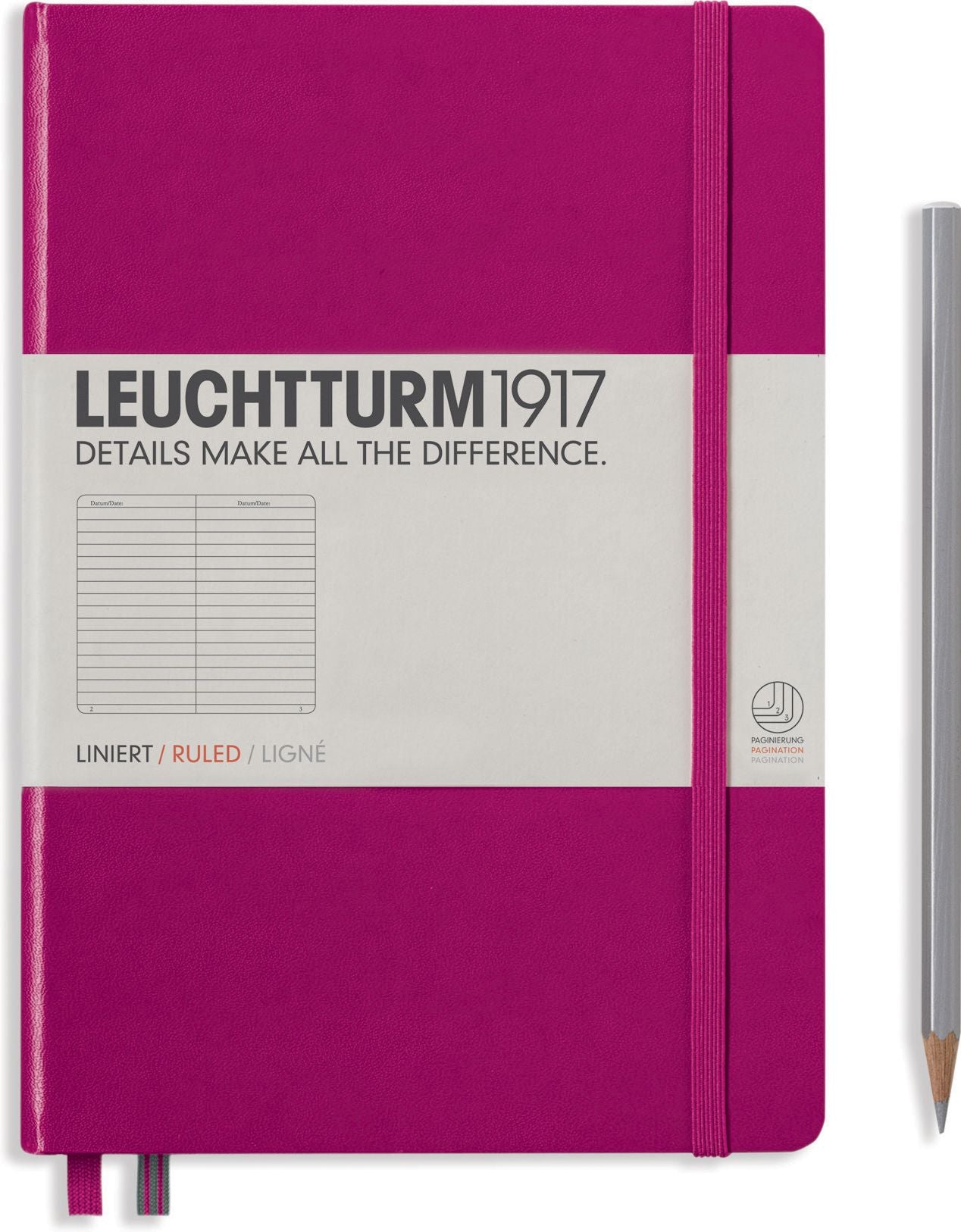 Leuchtturm1917, Berry, A5 Size Notebook, Ruled