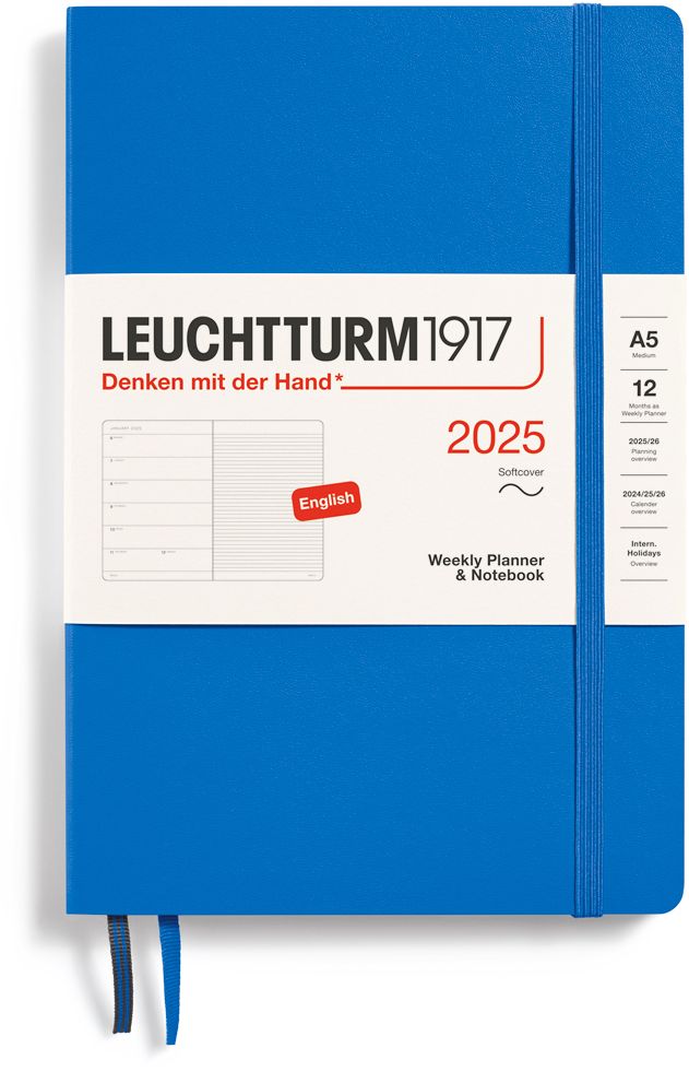 2025 Sky, Weekly Planner & Notebook Softcover Medium (A5)
