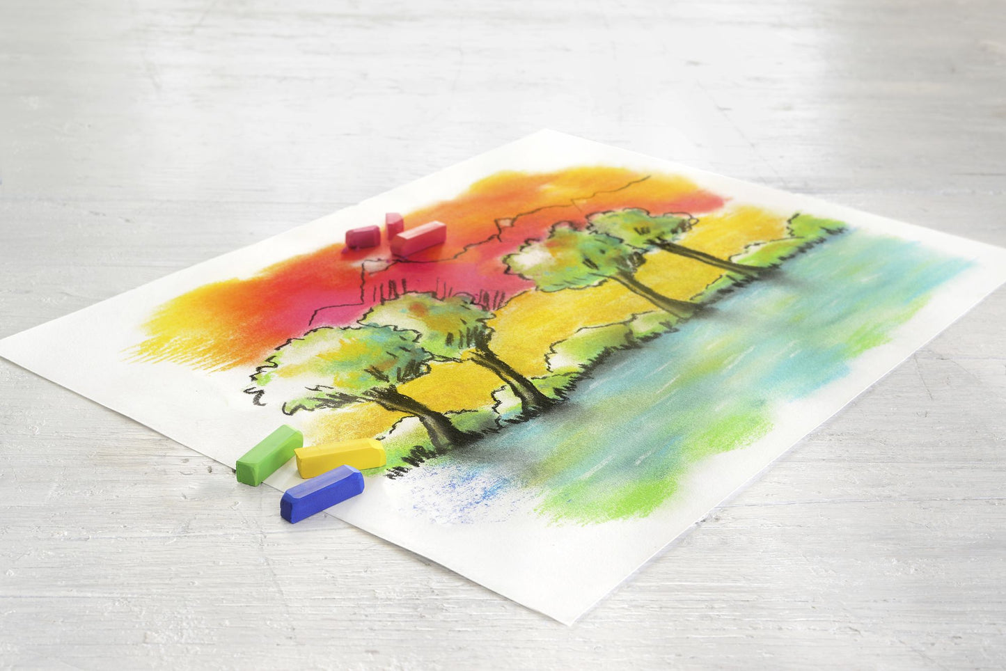 Set of 24 Soft Pastels in Cardboard Box