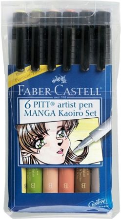 Set of 6 Kaoiro Manga Pitt Artist Pens