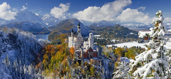 Neuschwanstein Castle 2000 pc Panorama Puzzle